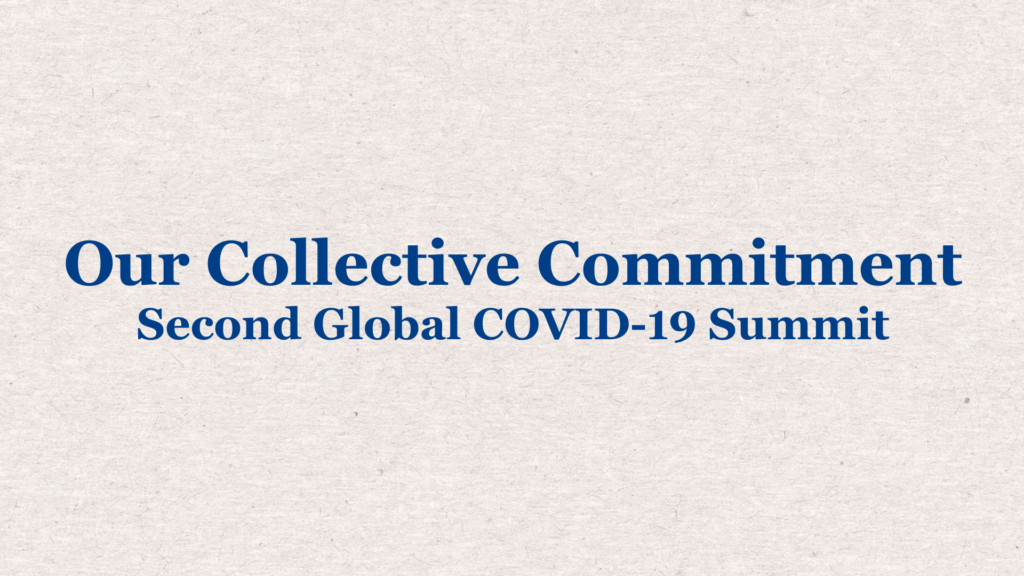 Our Collective Commitment Second Global COVID 19 Summit