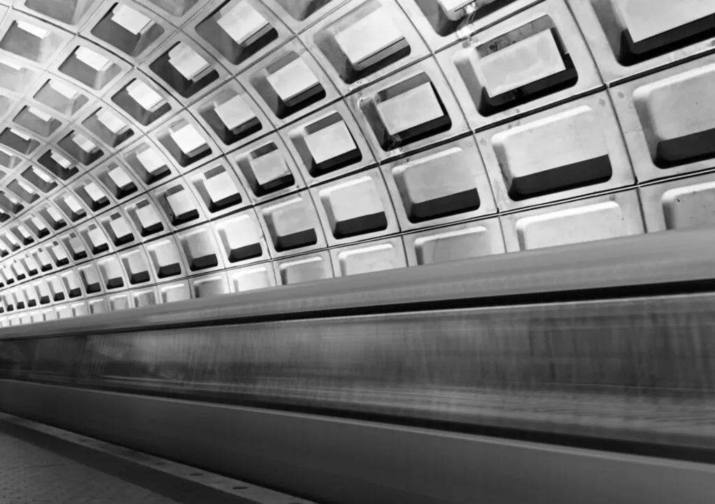 Escalator at subway station