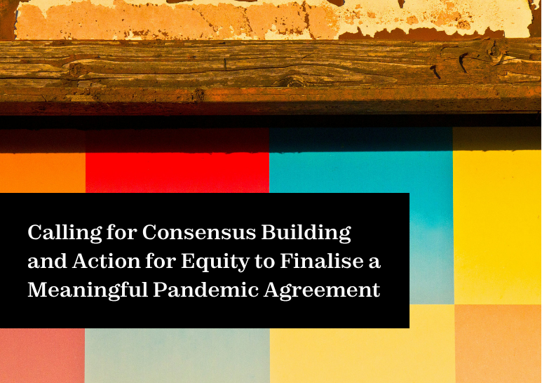 Calling for Consensus Building and Action for Equity to Finalise a ...