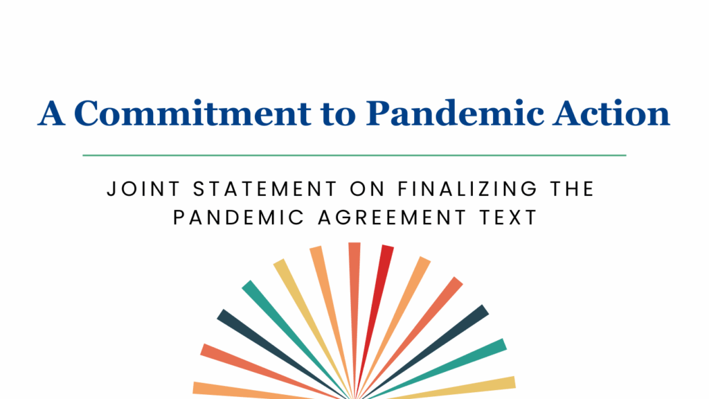 A Commitment to Pandemic Action — Joint Statement on Finalizing the Pandemic Agreement Text